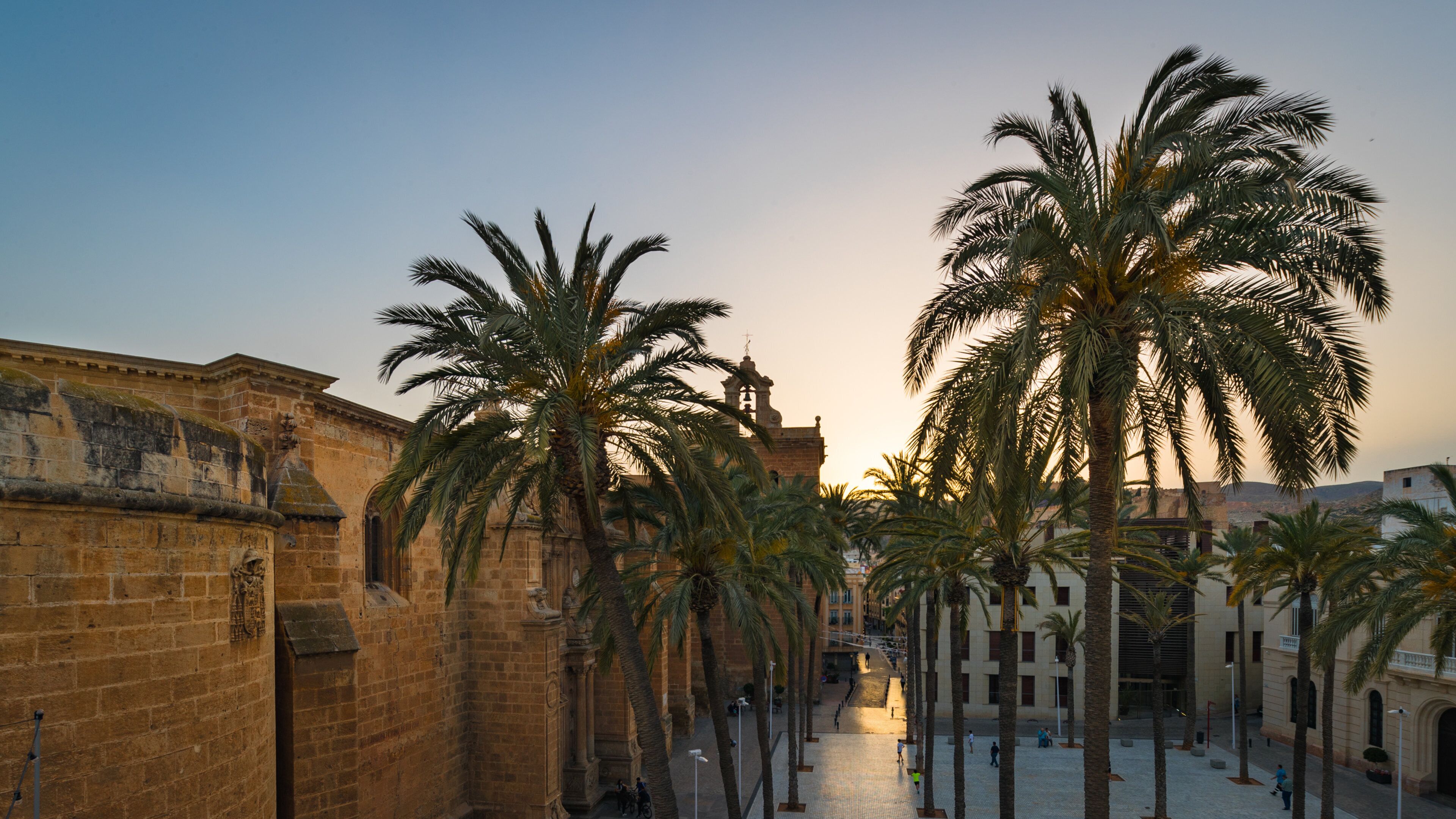 Almeria which includes a sunset