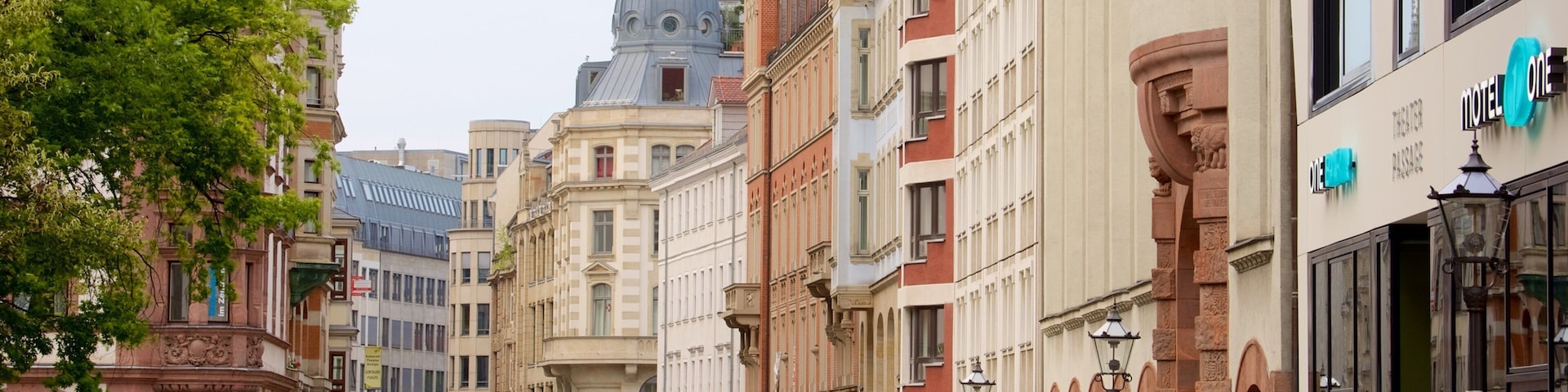 Leipzig showing street scenes