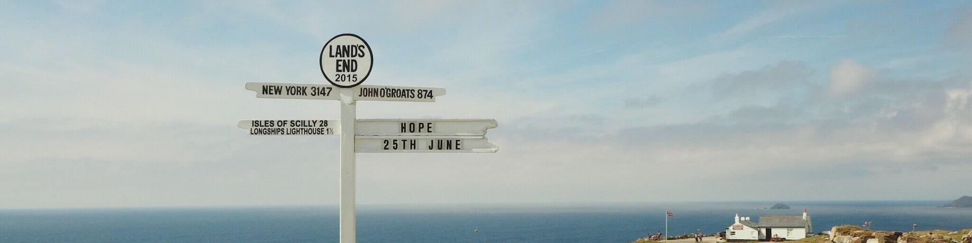 At the Land's End where the land ends. You could have a lovely walk along the cliffs, it will take you within 2hrs to leave your footprints everywhere here. 45mins bus from Penzance Station. Make sure you take a look on the bus schedule, there's only a bus go and return every hour.