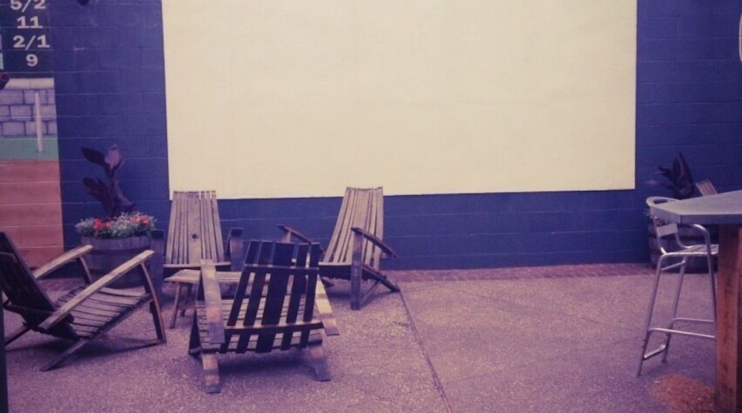 Such a cool place to eat or just hangout. The paintings on the walls around the patio are really nice and interesting.