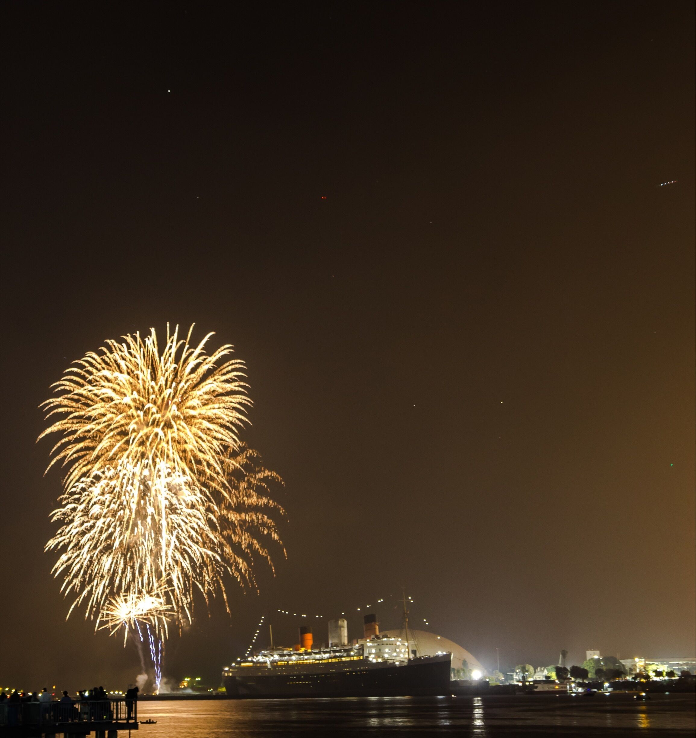 Oh yes. Palm tree on Queen Mary. July 4th to celebrate The Independence Day! 
