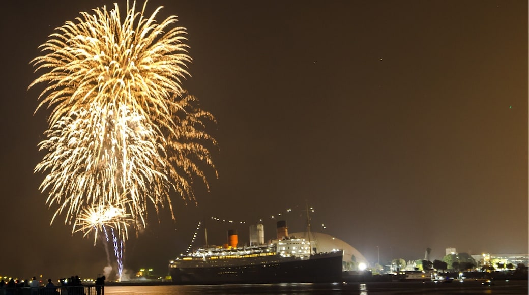 Oh yes. Palm tree on Queen Mary. July 4th to celebrate The Independence Day!