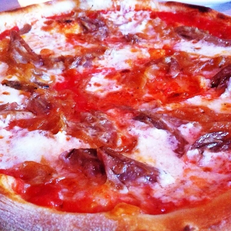 Duck pizza?  Are you kidding me?  Yes please! 

Authentic Naples style pizza here - the Margherita is made to specific DOC instructions (meaning it has been certified by the Italian government). It's super tasty, but the duck pizza with caramelized onions was the winner. 

Tip: The duck pizza was the daily special, but apparently you can special order it any time.