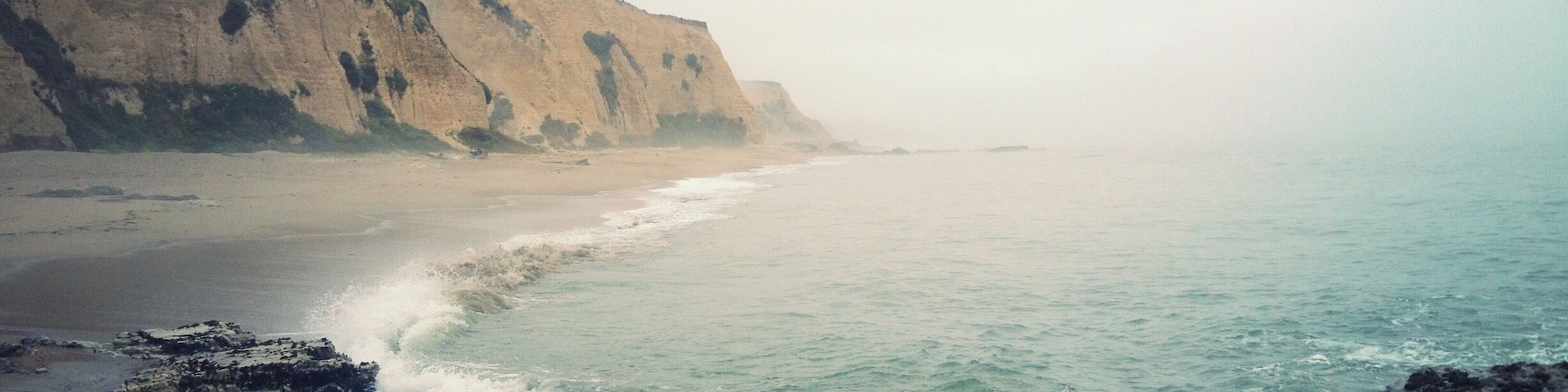Sculptured Beach on a quiet, foggy morning