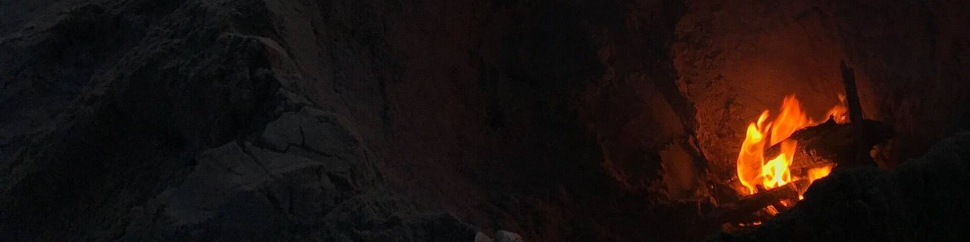 Beach front driftwood bonfires at Point Reyes