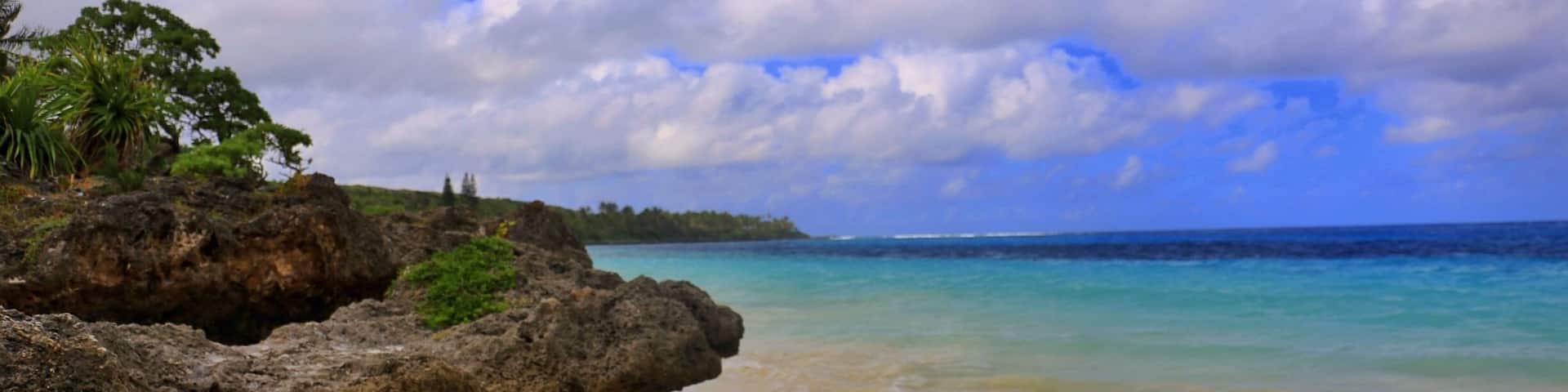 Everyday was a snorkelling day on our Malaysian discovery tour with P&O cruises whites sands blue skies and tropical fish = heaven , this is beautiful Lifou Island . We paid $30 Australian dollars for a trip across the island to swim here