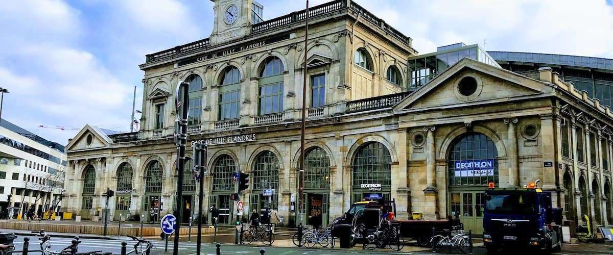 Lille, France. Lille Flanders the old train station.