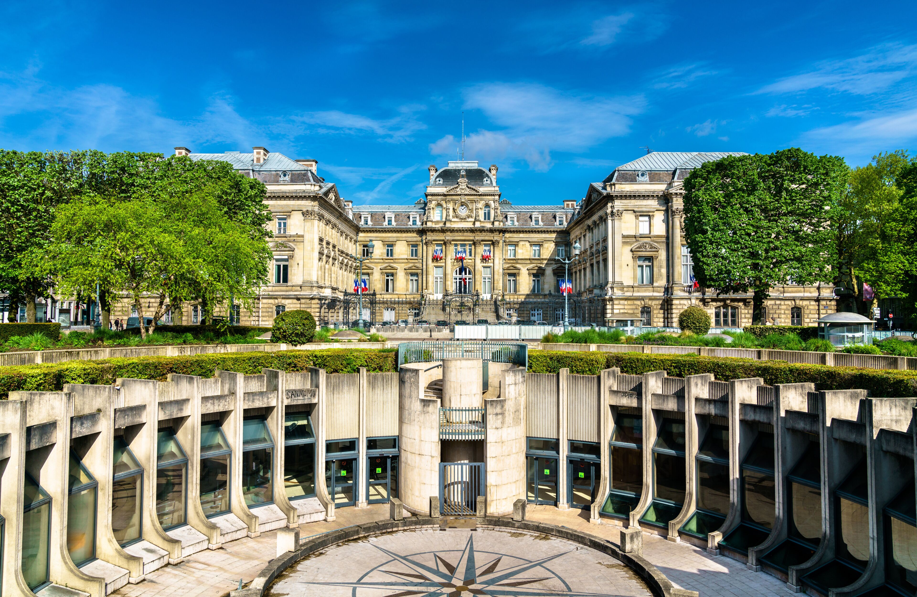Amphitheatre and the Prefecture of Lille in the Republic Square. France
