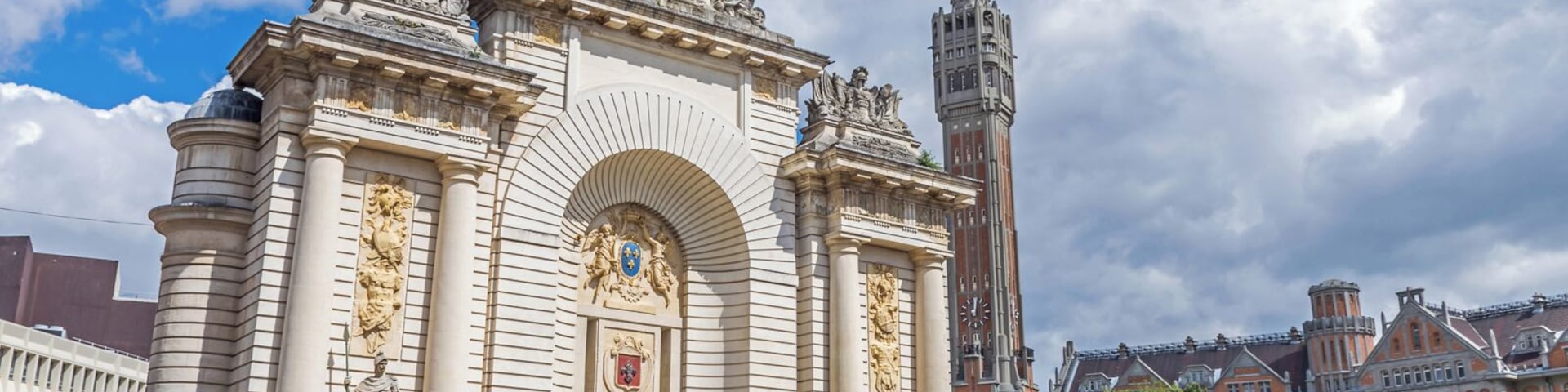 Port de Paris in Lille, Northern France. The city is often bypassed on the Eurostar route to Paris but it has lots of wonderful architecture waiting to be discovered.