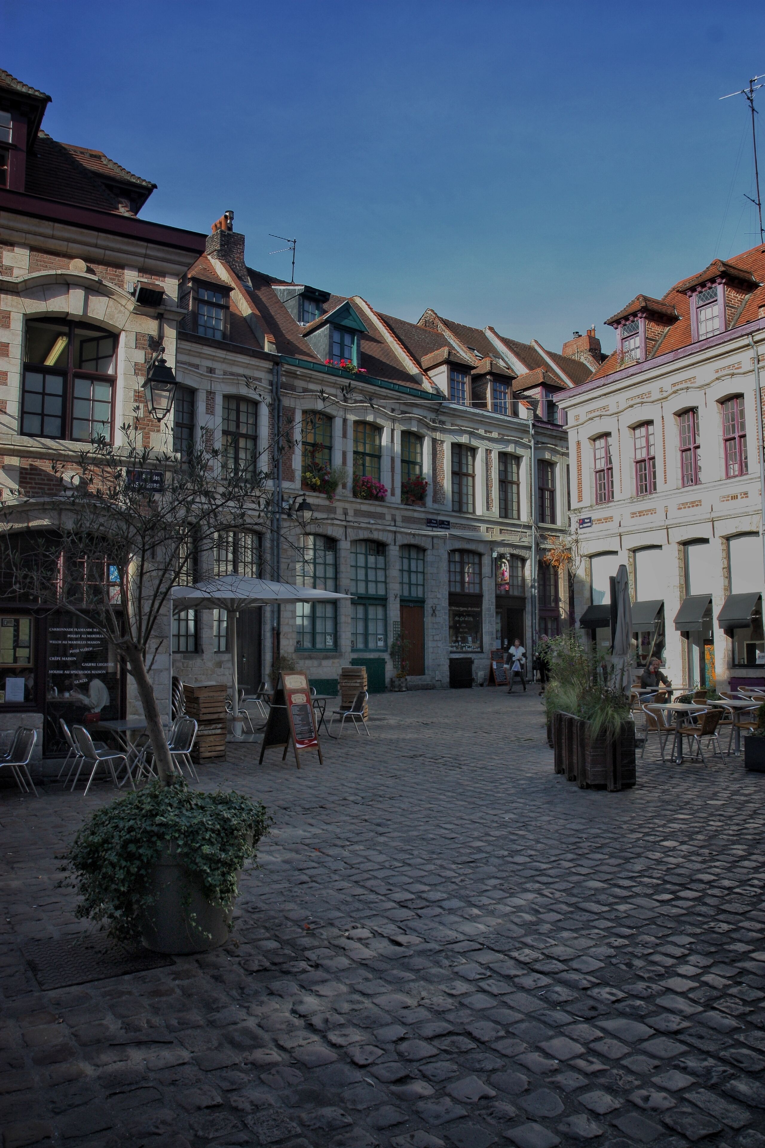 Old quarter of Lille near the cathedral of Notre Dame de La Treille.