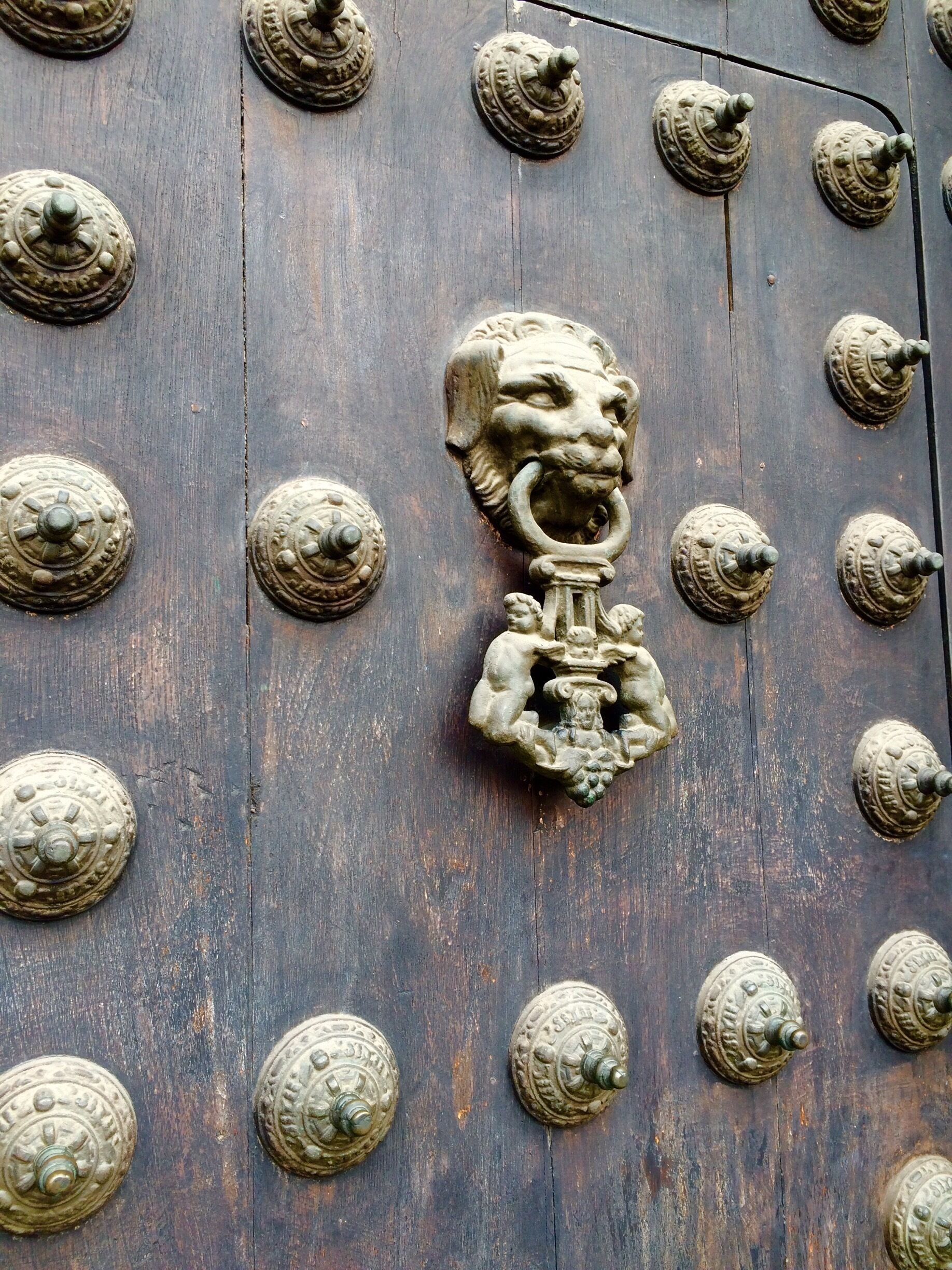 Doorway of cathedral in Plaza de Mayor