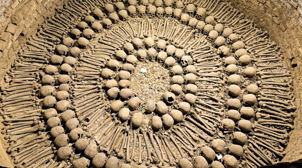 Catacombs under the San Francisco convent are a major attraction. They served as a cemetery during the colonial period.