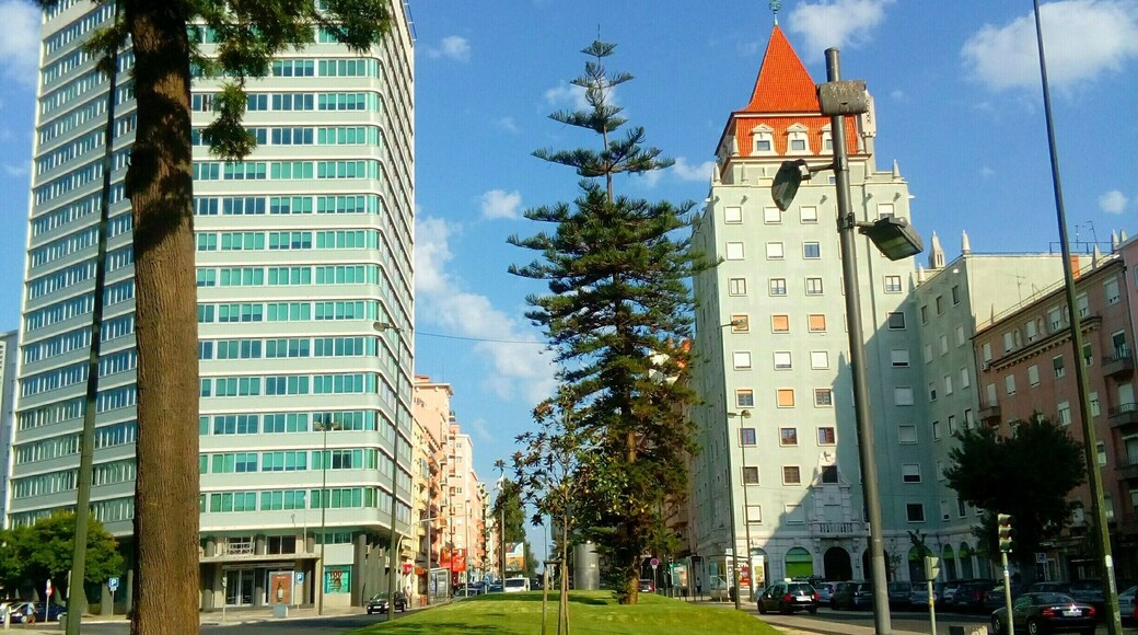 Buildings of different times in the center of the city...