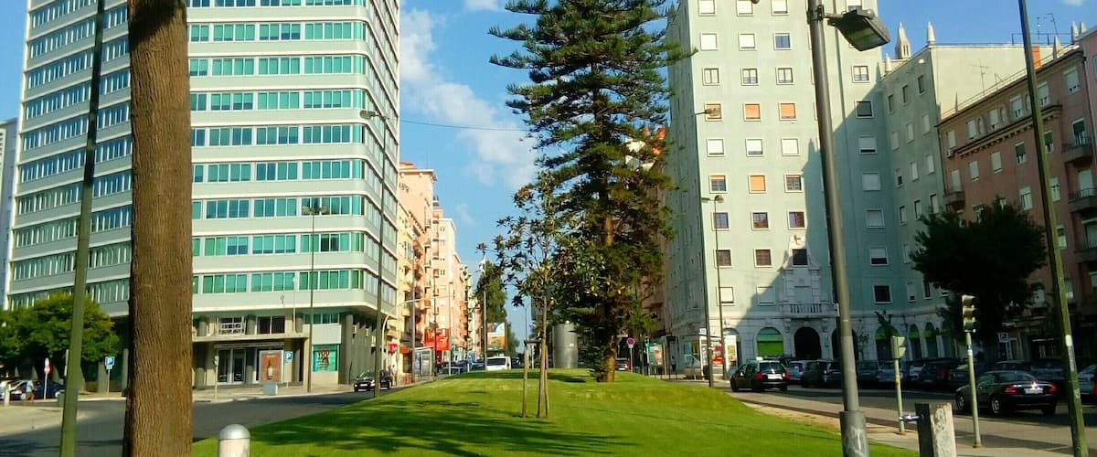 Buildings of different times in the center of the city...