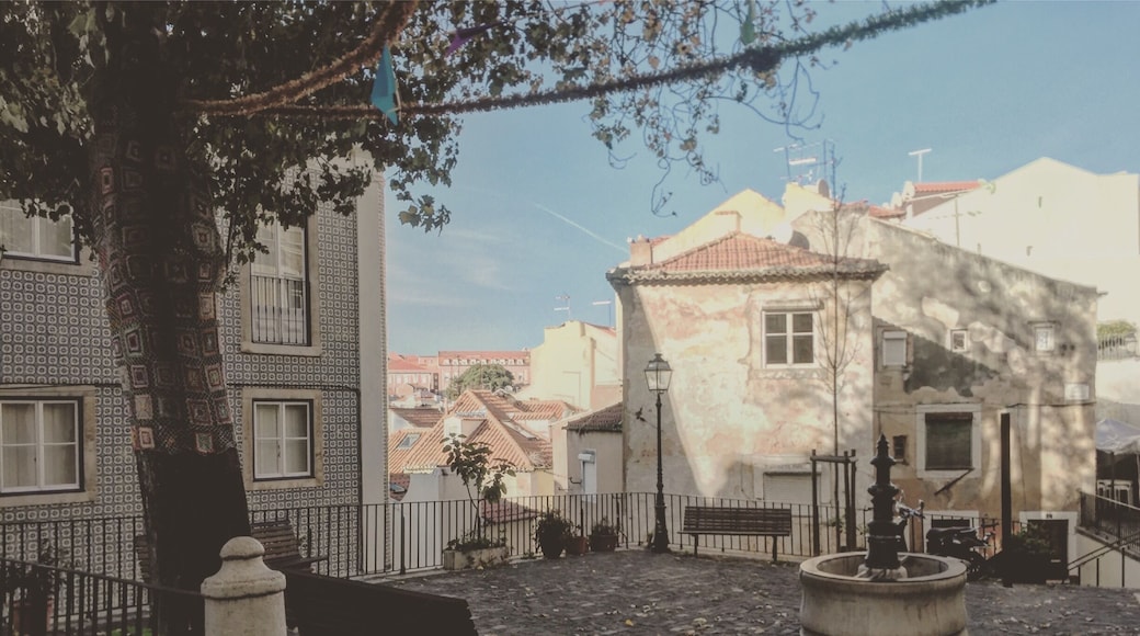 Traditional Lisbon housing and square