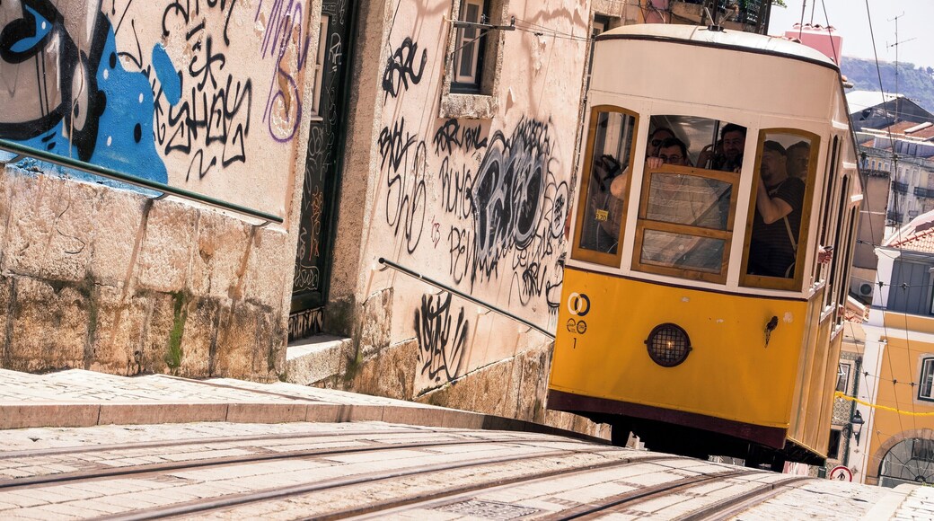 The Bica Funicular (Portuguese: Ascensor da Bica), sometimes known as the Elevador da Bica (Bica Lift), is a funicular railway line in the civil parish of Misericórdia, in the municipality of Lisbon, Portugal. It connects the Rua de São Paulo with Calçada do Combro/Rua do Loreto.