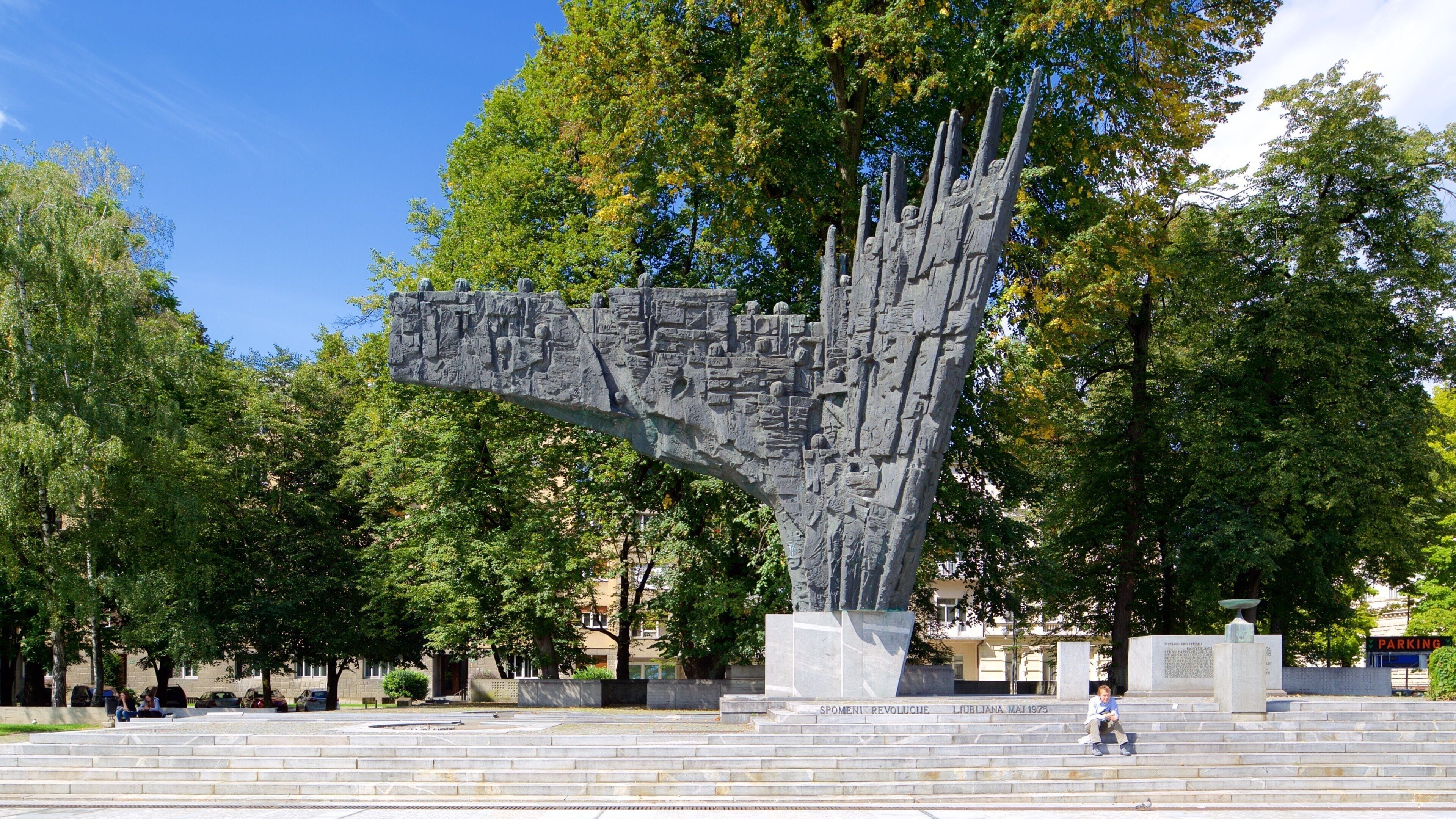 Ljubljana inclusief een tuin en een monument