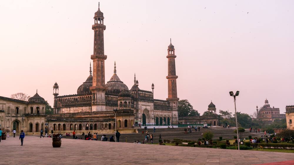 Asfi mosque in lucknow at sunset