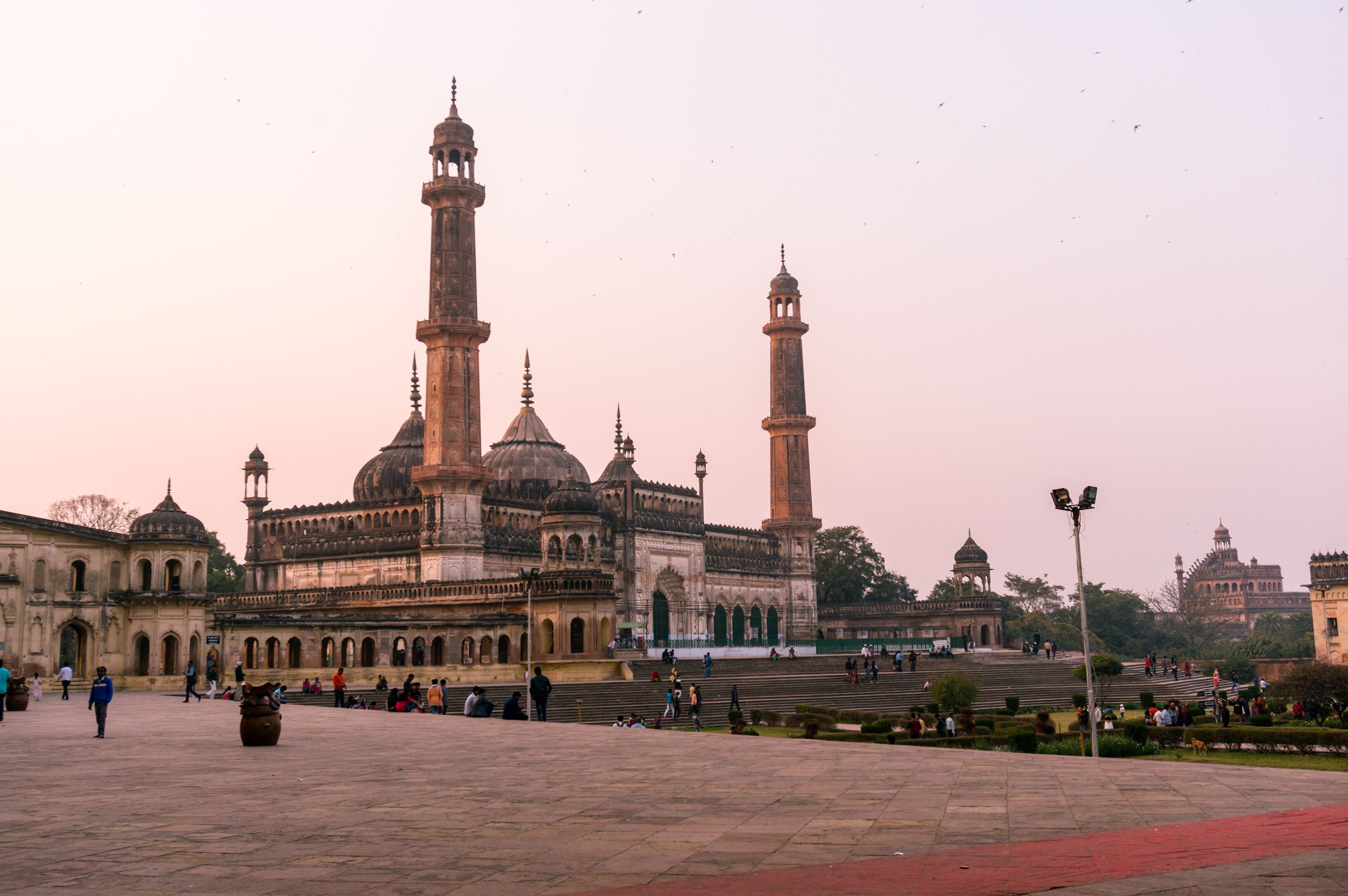 Asfi mosque in lucknow at sunset