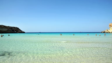 Lampedusa, Italy, August/28/2012, The Rabbit Beach, tourists in the summer