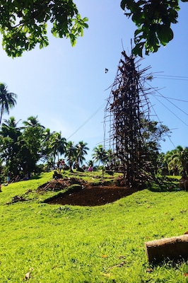 If you ever get the chance to watch the land diving at Pentecost, do it! #vanuatu #pentecost #landdiving #scary #blue #holiday #stunningstructures