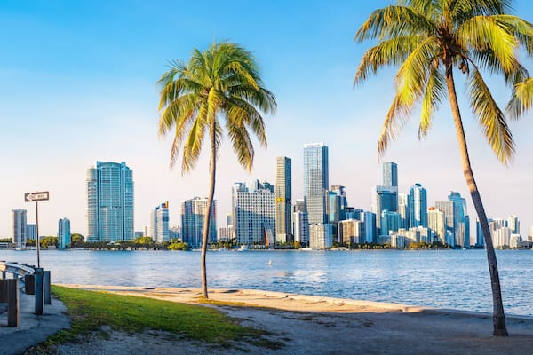 the skyline of miami, florida