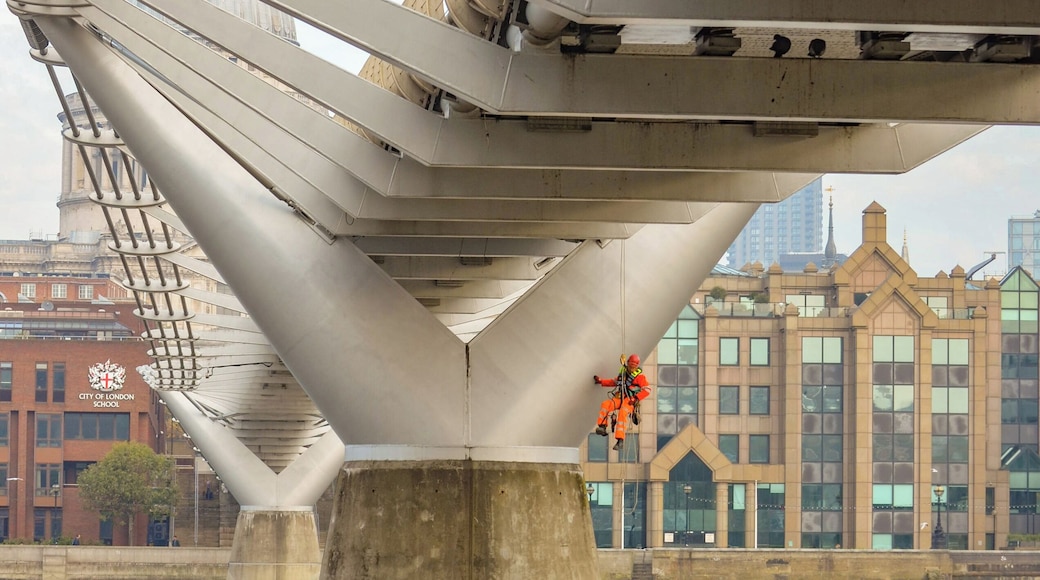 Inspecting the Millennium Bridge. London.