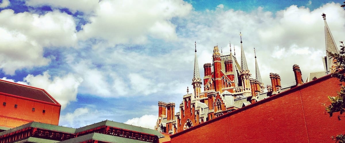 A short walk between Euston Sq station and Euston Station.