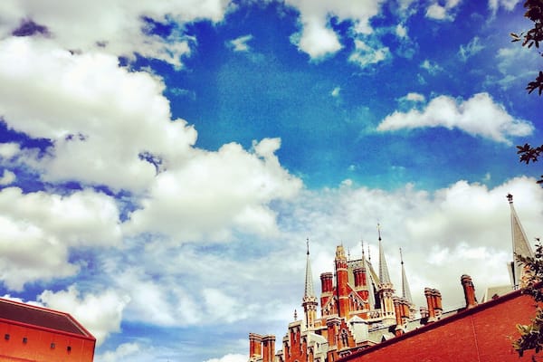 A short walk between Euston Sq station and Euston Station.