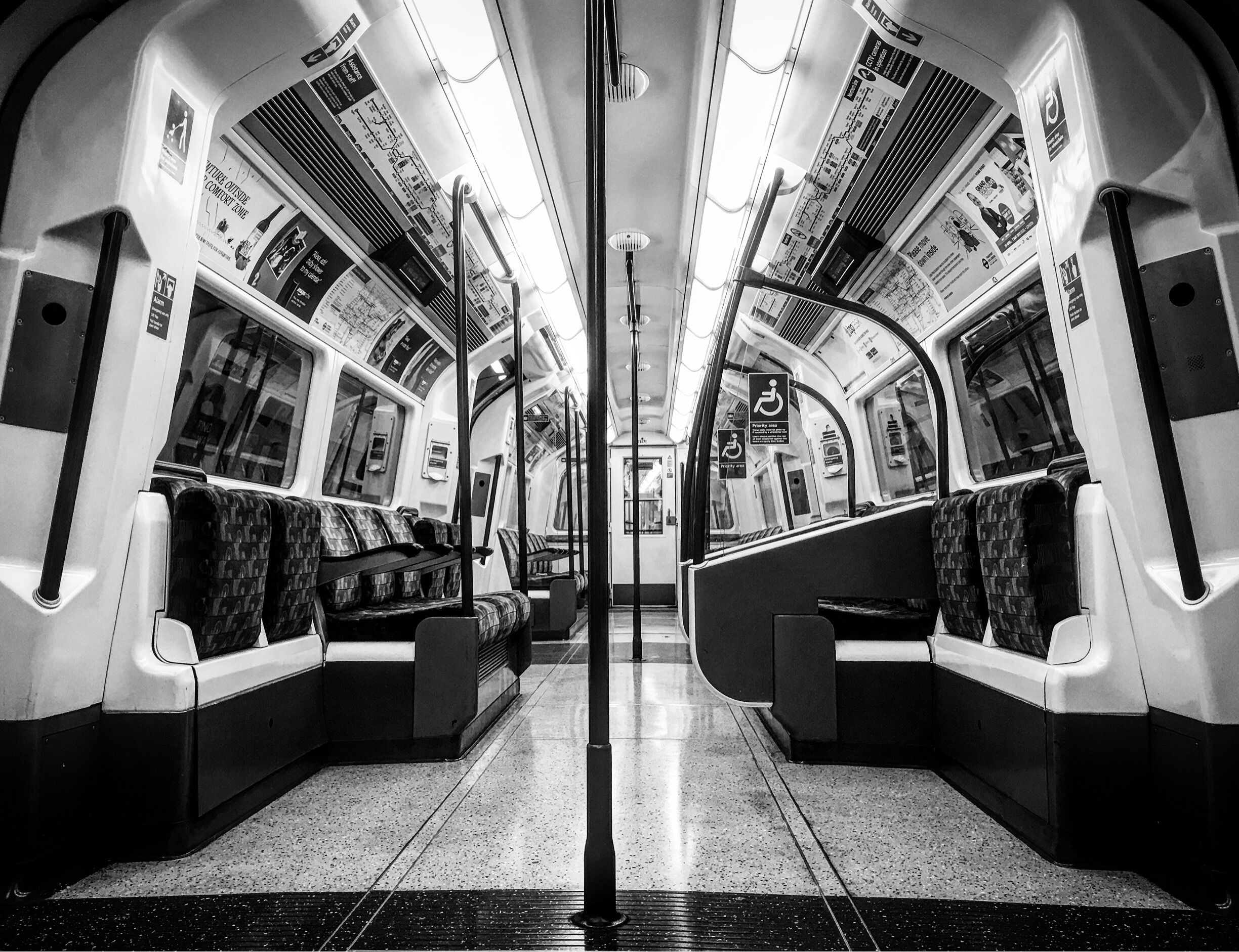 Night time at the underground. 