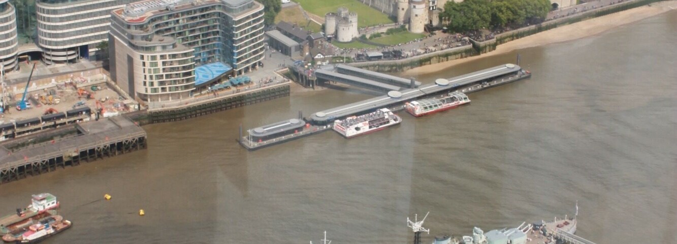 HMS Belfast and The Tower of London from The Shard