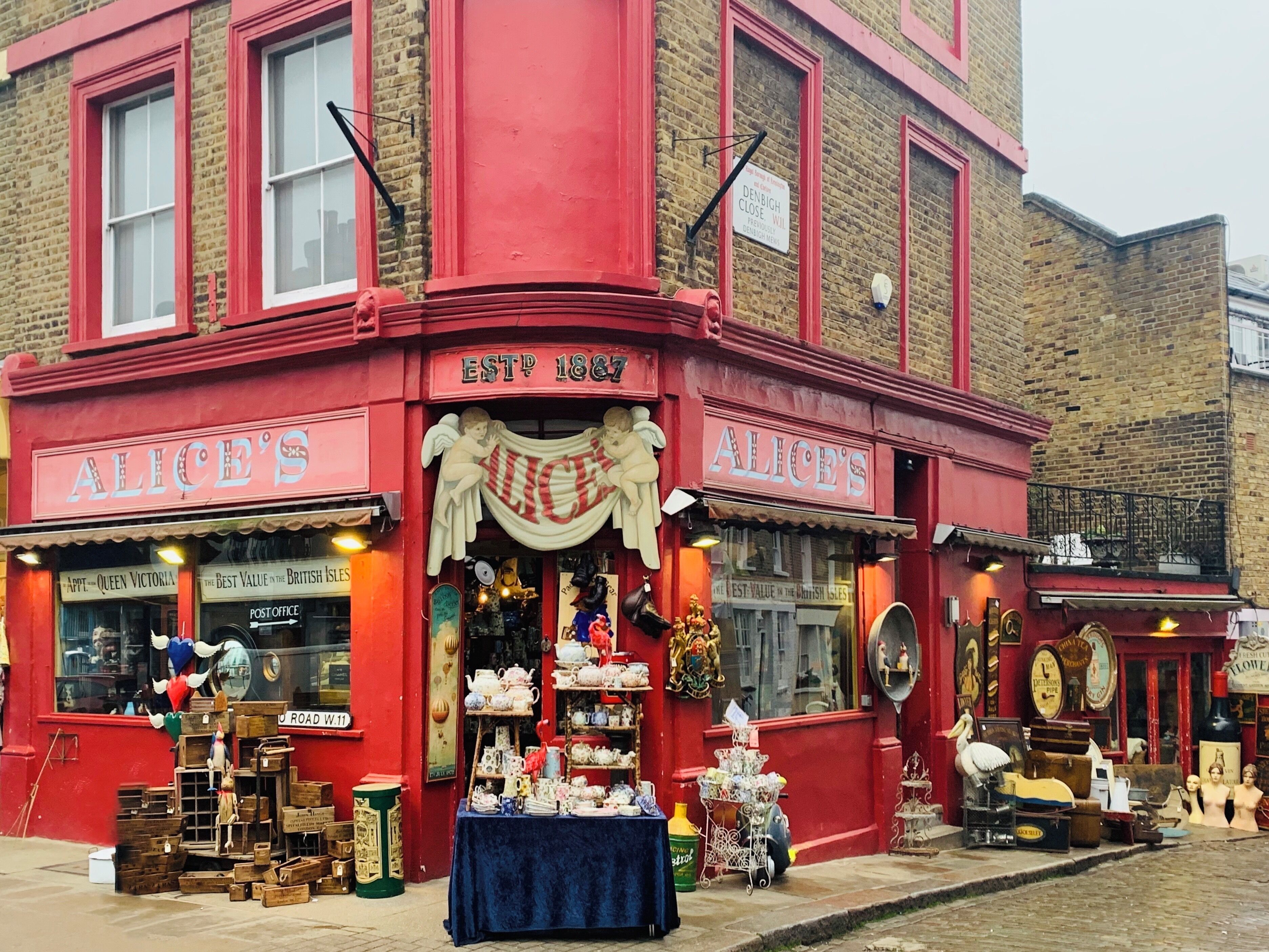 If you go to Portobello Road in London it’s obligatory to photograph this antiques and vintage store! It’s well worth a good rummage inside too..