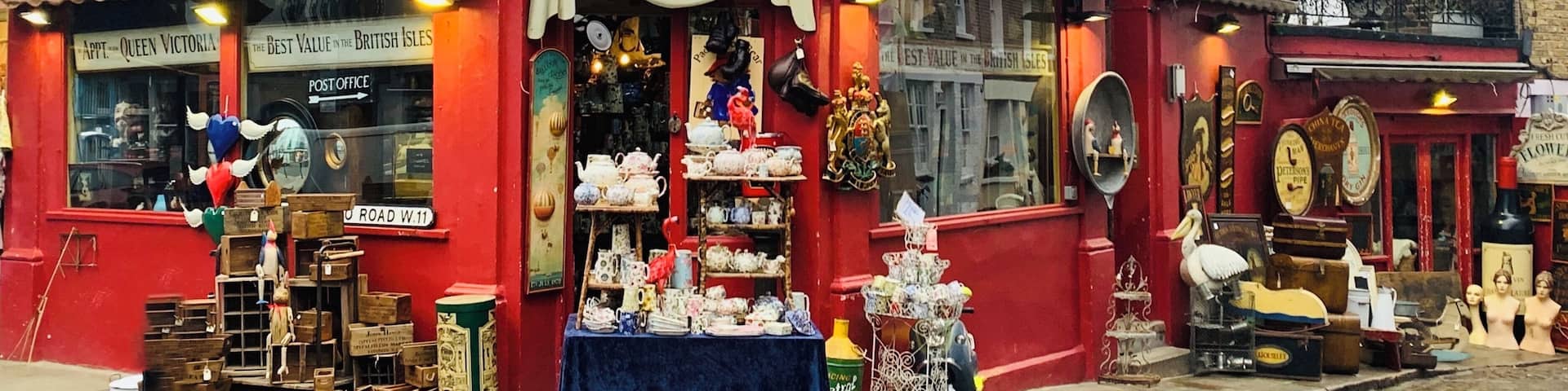 If you go to Portobello Road in London it’s obligatory to photograph this antiques and vintage store! It’s well worth a good rummage inside too..