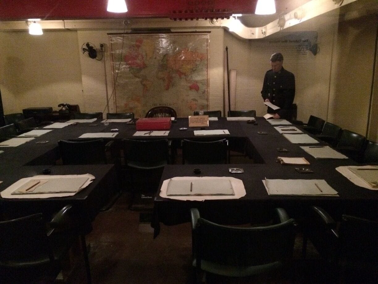 The cabinet war room. 