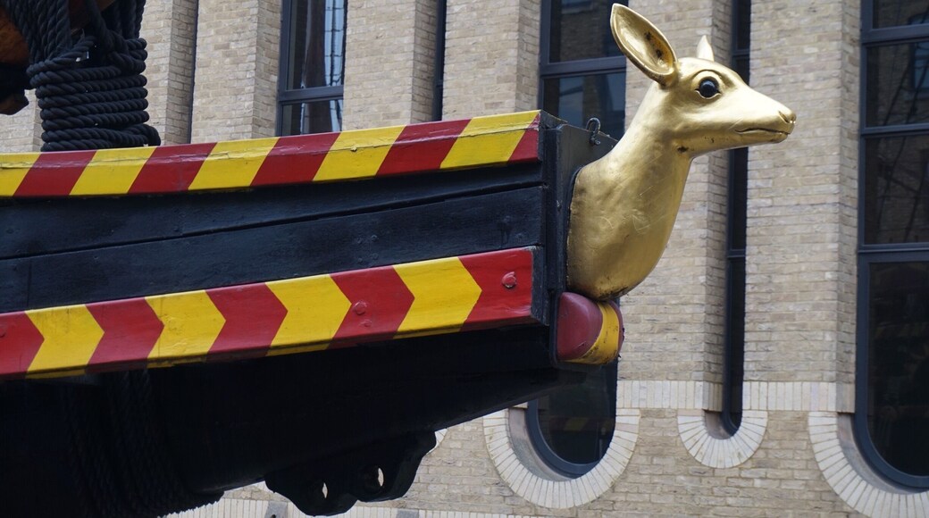 The figurehead of the Golden Hinde