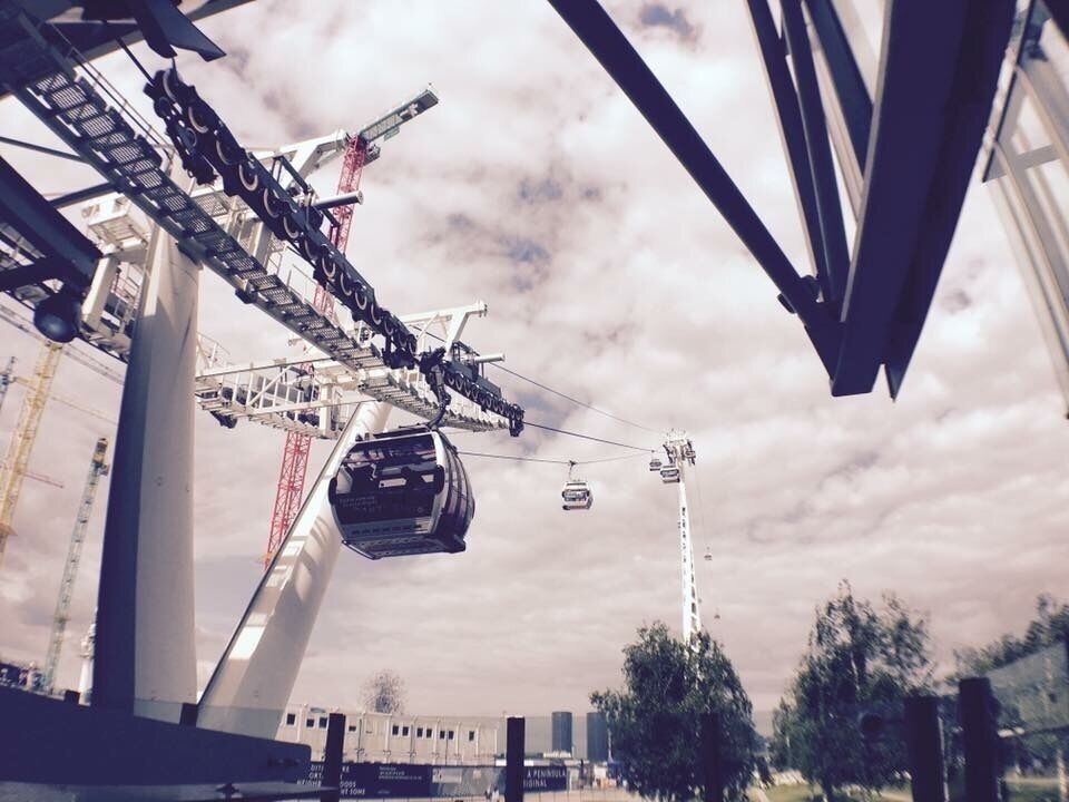 Emirates Cable Car at the Greenwich peninsula.