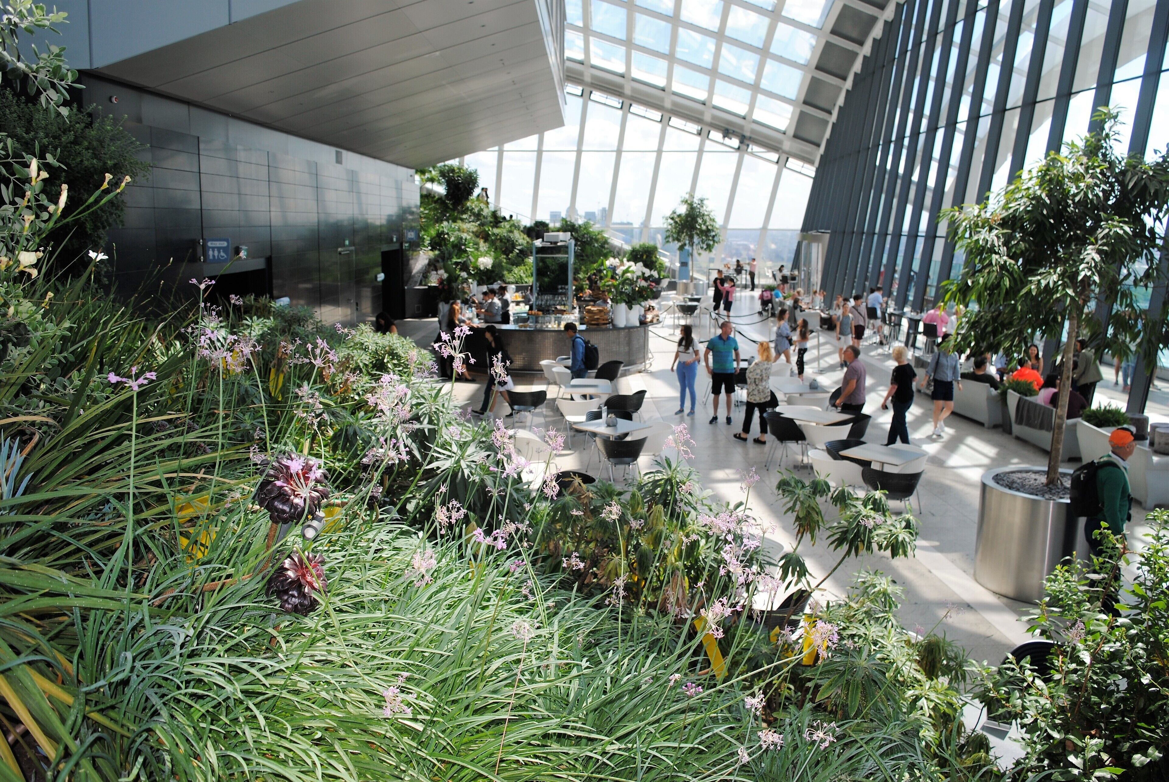 Great ambience, awesome views of the City of London, choice of dining experiences...something for everyone - and even better ...its free to enter...just book in advance or read the website as to when you can take a chance and just try walking in off the street - good luck - its worth a visit for sure.