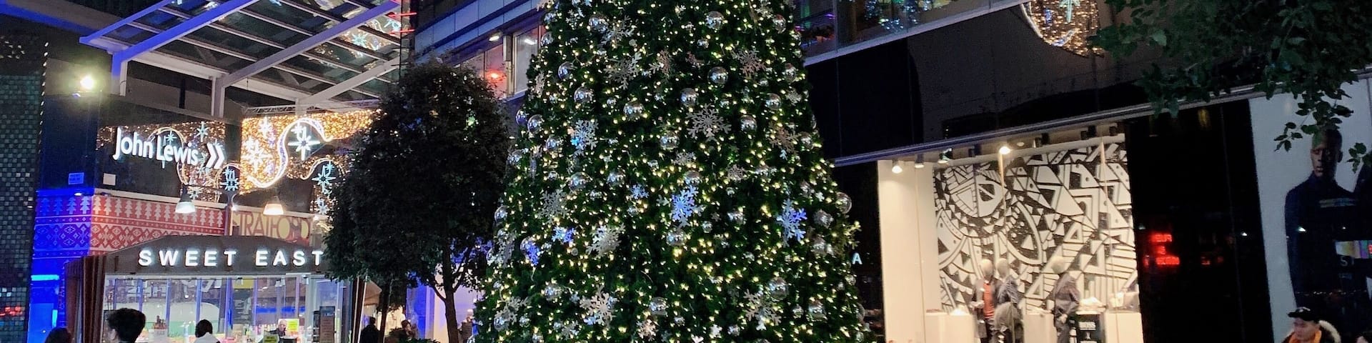 During Christmas time at Stratford, London