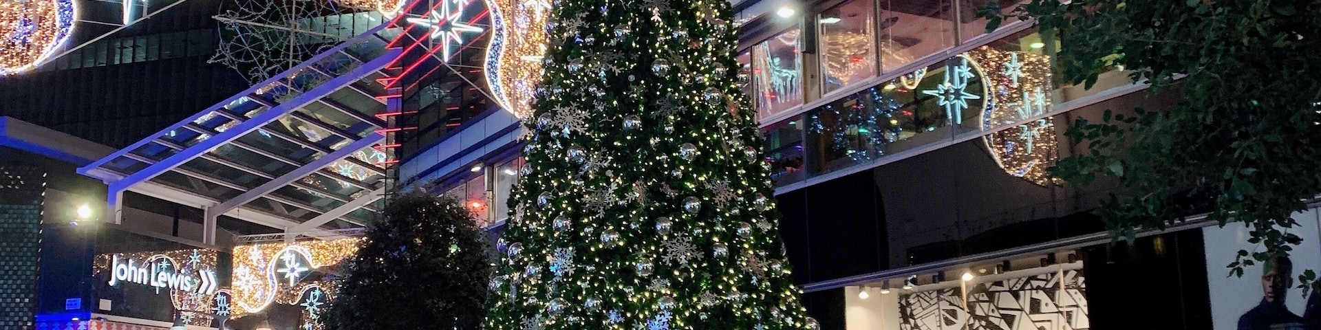 During Christmas time at Stratford, London
