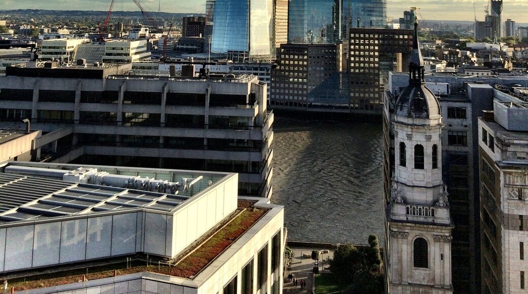 Taken from the top of the monument. Looking towards The Shard. The tallest building in Europe...