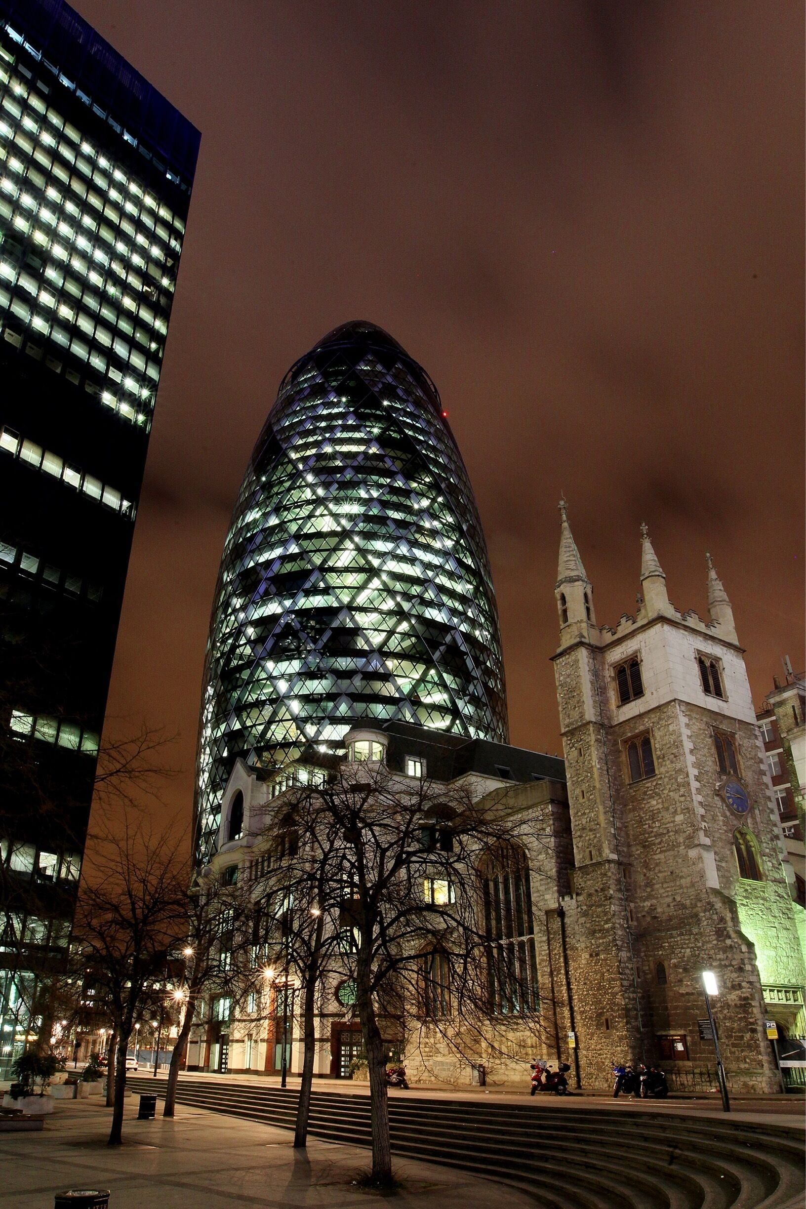 October 2010
The Gherkin in London at night.
