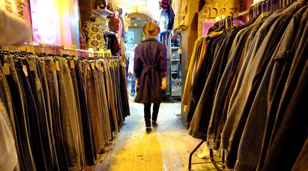 The colours and shapes in the covered stalls of Camden Market are full of possibilities. As I was walking passed, I noticed the two racks of clothes perfectly framing the returning stallkeeper, and I just fired from the hip!