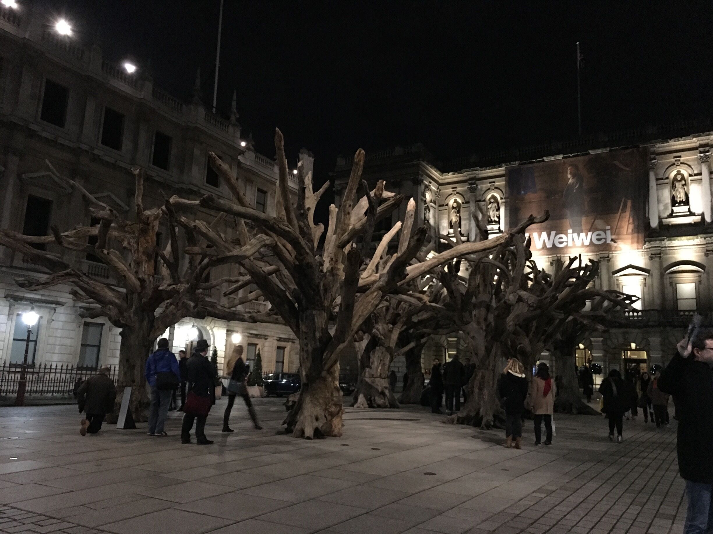 Ai Weiwei's Trees in the Royal Academy courtyard 