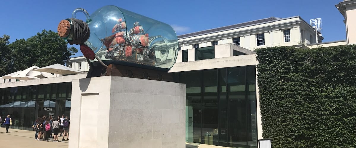 Very big ship in a bottle.