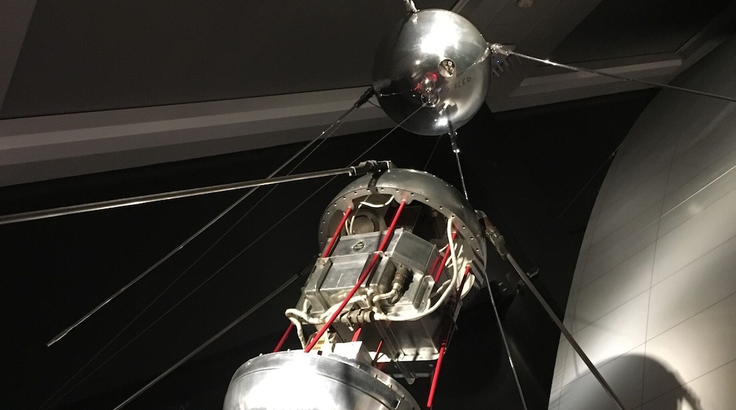 Original engineering model of Sputnik at the Cosmonaut exhibition. Apparently Korolev dictated that Sputnik be elegant as it would one day be on display.