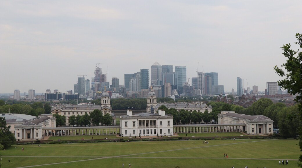 Taken from the Royal Observatory in Greenwich park. City of London in the background