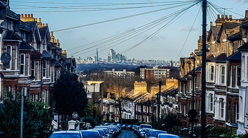 I love #London and... all of the best views in her. . Look at the #houses, look at the distant #skyscrapers! #Europe #UK #England #London #CrystalPalace #december #afternoon