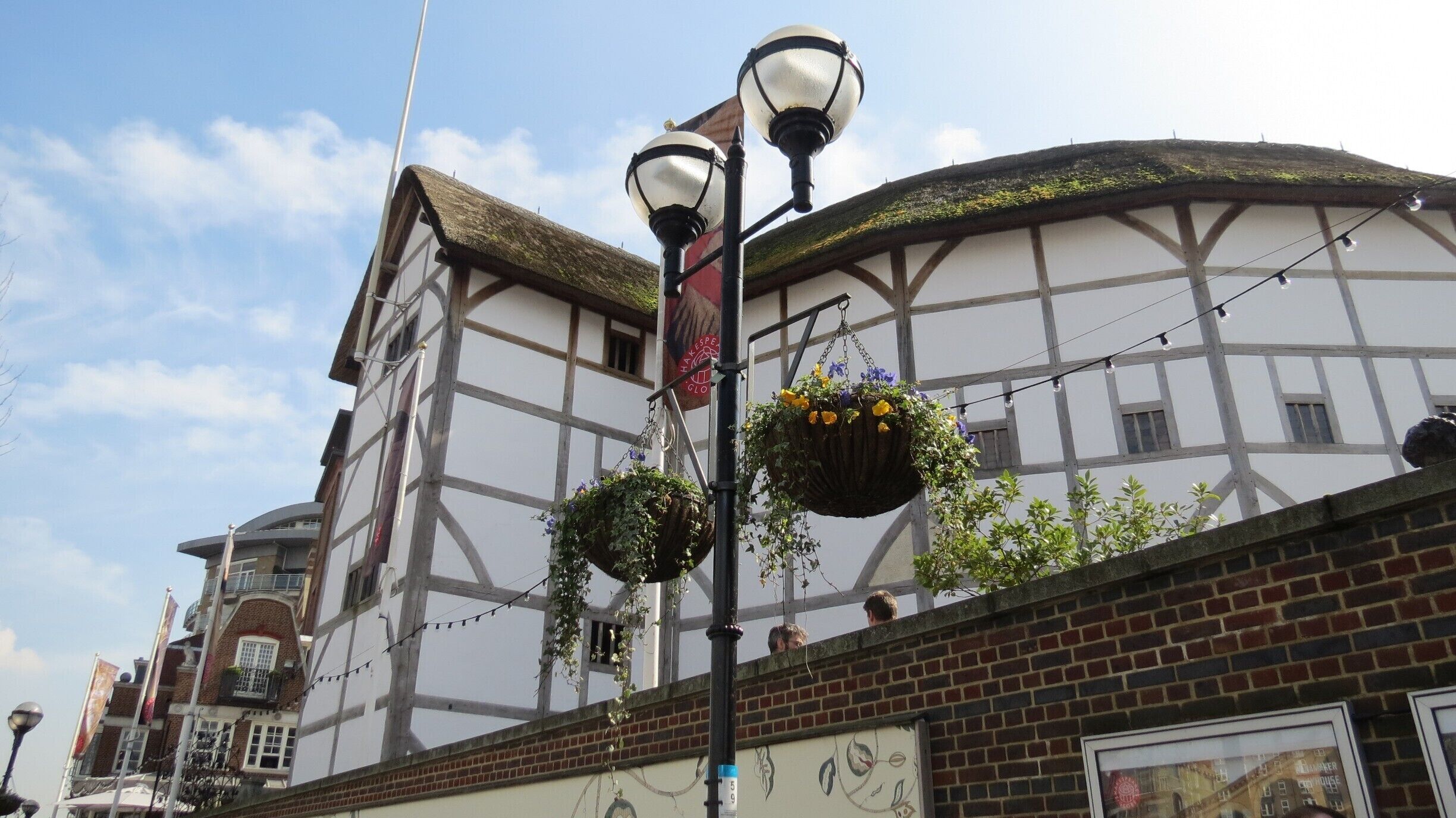 The reconstruction of Shakespeare's famous Globe Theatre is actually made with as many traditional materials as possible, while keeping to the modern day fire codes. The walk across the Thames is beautiful as well.  