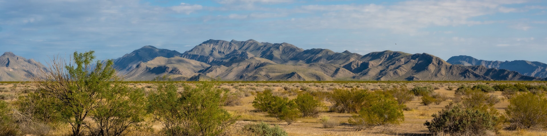 Drive thru the dry valley Coahuila, Mexico