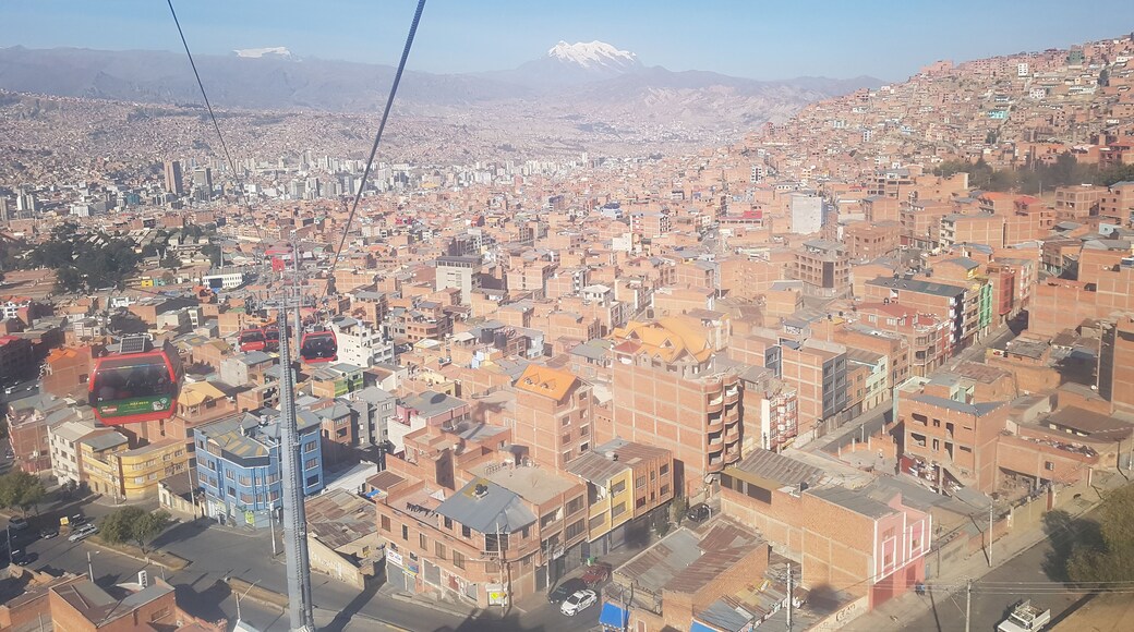 The sprawling city of La Paz situated high in the Andes. Bolivia